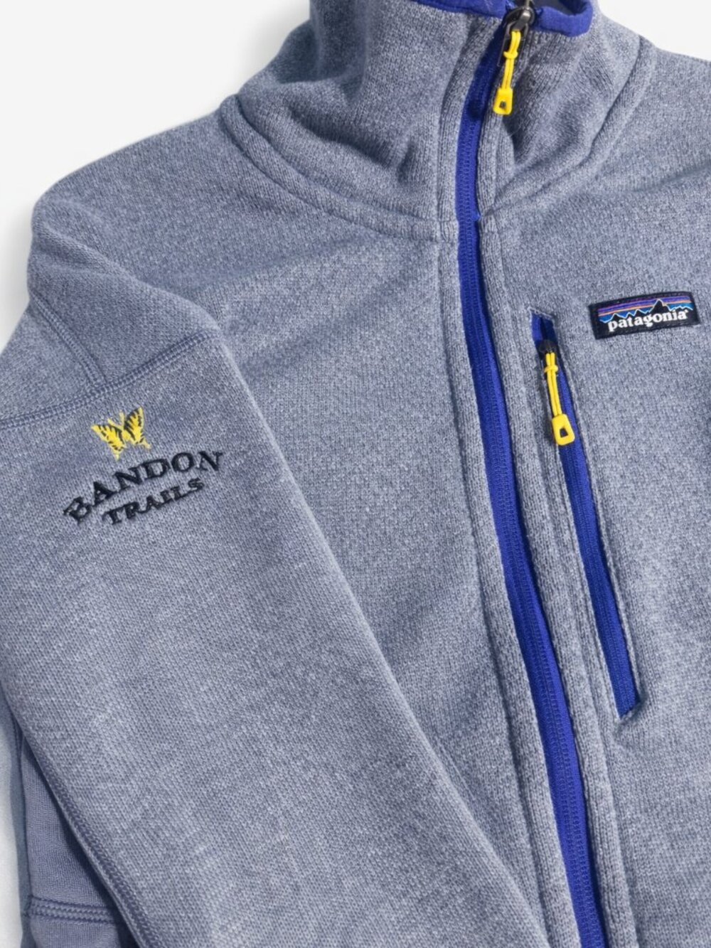 Patagonia Better Sweater Full Zip Blue Purple Size M Bandon Trails - Picture 3 of 4